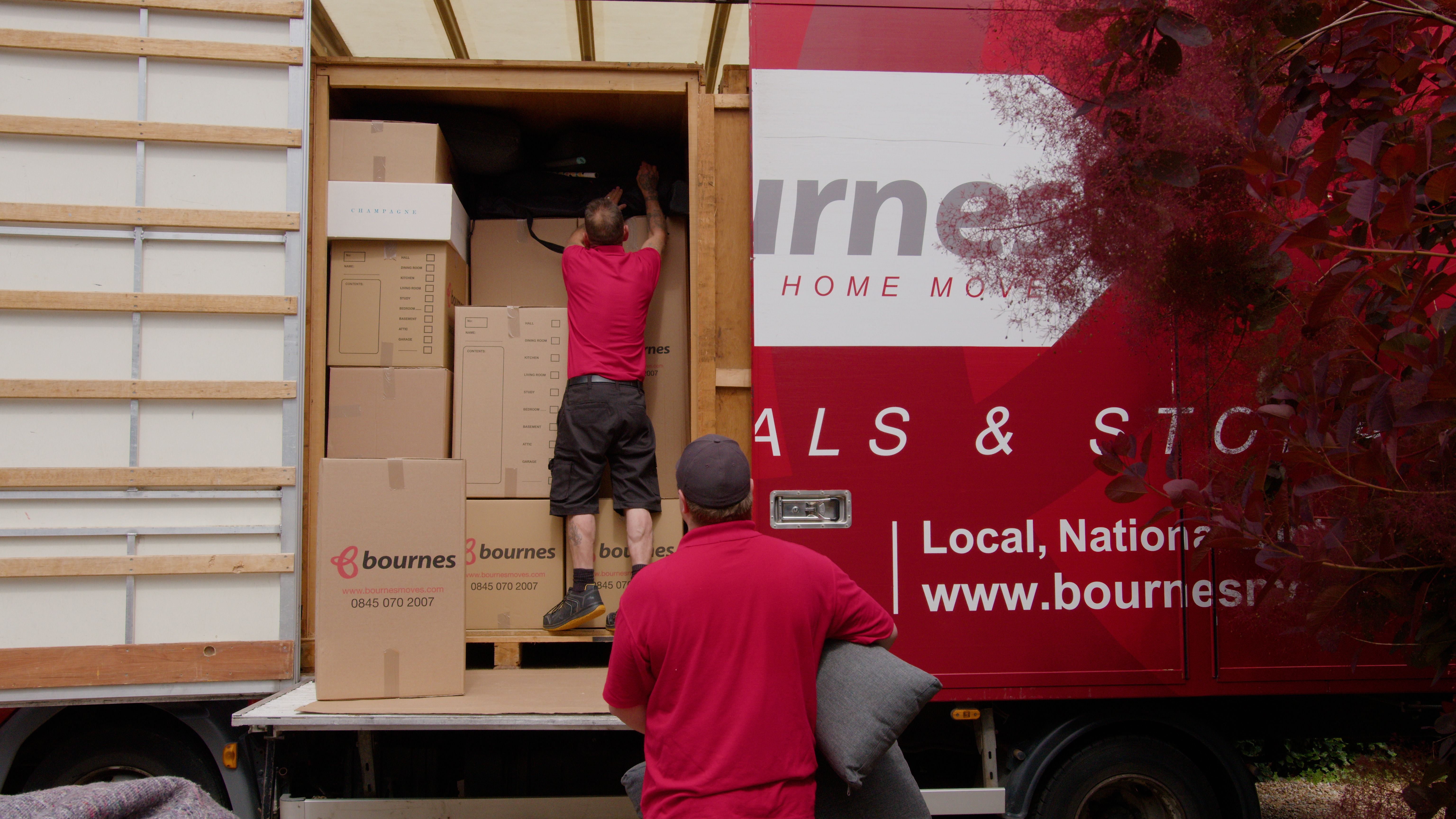 Loading container on move day