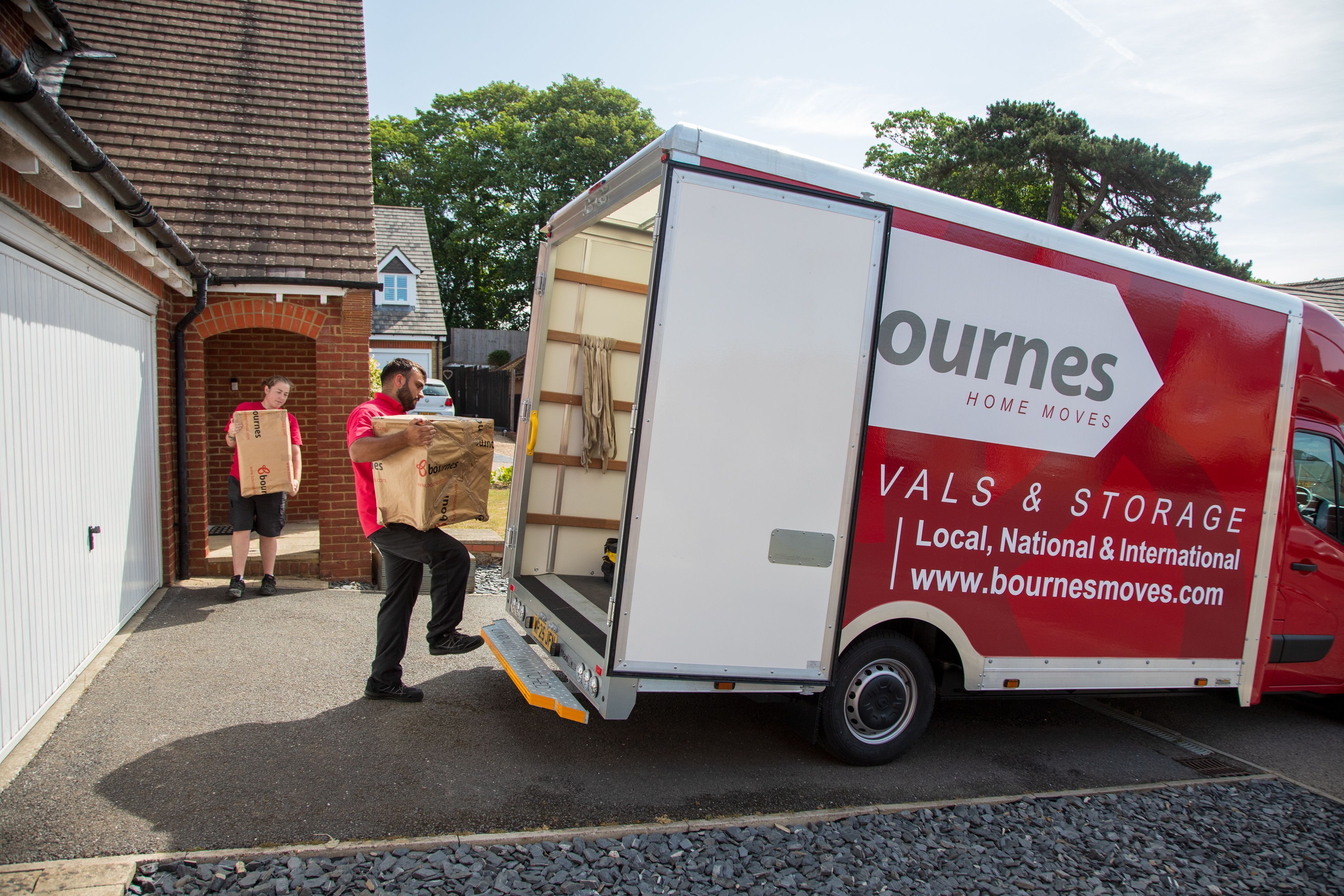 Mover loading household goods