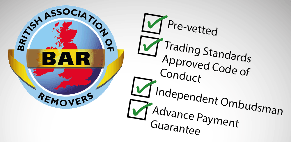 British Association of Removers badge and benefits of using a BAR Mover